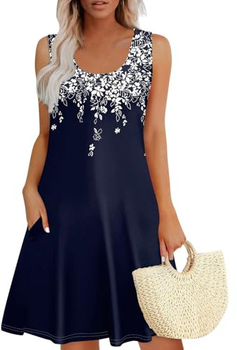 TOFOTL Mini Patineuse Luxe Robe Chemise Femme Col U Chic Glamour Été Vente Flash Imprimé Fleurie Ado Summer Dress Tee Shirt Tenue Chic Et Elegant a Fleur Taille Empire Robe D Ete pour Femme M