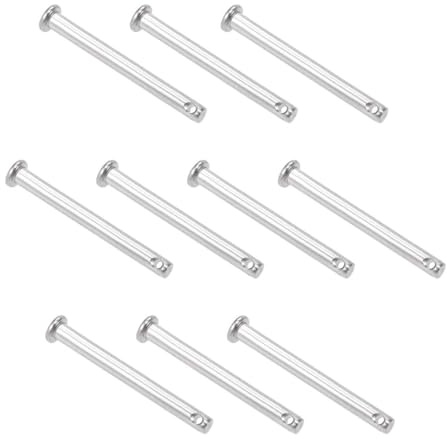 TA-VIGOR 5 x 50mm Clevis Pin Single Hole 304 Stainless Steel Flat Head 10pc | Link Hinge Pin Fastener for Mechanical Linkage, Ship Rigging, Fixed Parts