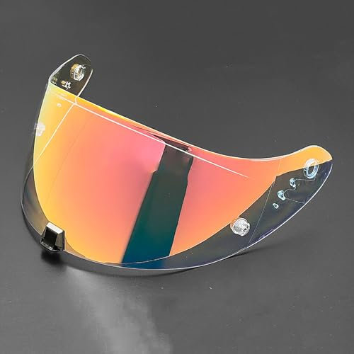 UYTKTN Moto Visière de Casque pour Scorpion EXO R1 520 1400, Verres de Casque de Moto Visière Teintée pour Casque de Moto Accessoires de Remplacement Pare-Brise,D Aurora Red