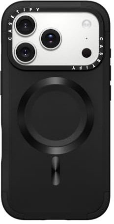 CASETiFY Kraftkoffer iPhone 17 Pro Hülle [Matte Oberfläche/MagSafe-kompatibel/Schutz vor Stürzen aus 2 m] - Schwarz