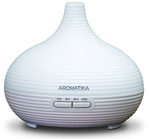 Luftbefeuchter für Ätherische Öle 300ml für Aromatherapy - Led - Ultraschall zur Luftbefeuchtung und Aromatisieren - Aroma Diffuser für Raum - Zuhause - Büro —Aromalampe elektrisch