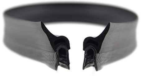 SMI-Dichtungsprofil DO17 für 1-3,5mm PVC mit Stahleinlage/EPDM Moosgummi selbstklemmend ohne Kleber - Kantenschutz mit Dichtung oben, Kantenschutzdichtprofil für Auto, Kofferraum (1 m)