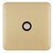 Schneider Electric Lisse Screwless Deco - Single TV Aerial Socket, 240V GGBL7010BSB, Satin Brass with Black Insert