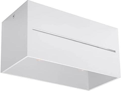 SOLLUX lighting Lobo Maxi LED Deckenlampe Plafond - LED Deckenleuchte Minimalistische Deckenlampe LED Ceiling Light Flur - Deckenleuchte Wohnzimmer aus Aluminium in Schwarz 20 x 10 x 10 cm