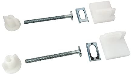 SOMATHERM FOR YOU - Fixation d'abattant WC 2 plaques métal, 2 écrous, 2 glissières, longueur 75mm
