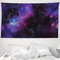 ABAKUHAUS Weltraum Wandteppich und Tagesdecke, Nebula Dunkle Galaxie Sterne aus Weiches Mikrofaser Stoff Waschbar ohne Verblassen Digitaldruck, 230 x 140 cm, Magenta Blau