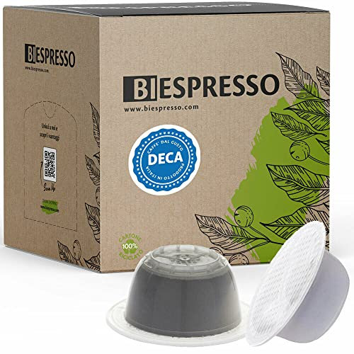 BIESPRESSO - 100 Capsule Cialde Caffè compatibili con sistemi BIALETTI, Miscela DECA