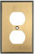 Gold Antique Brass SWITCH HITS Outlet Wall Plate | 1 Duplex | 2.8 x 4.6 | Hand-Polished Brass Construction | Electrical Switch Plate Cover for All Configurations