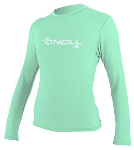 O'Neill Damen WMS Basic Skins Long Sleeve Sun Shirt, Light Aqua, M