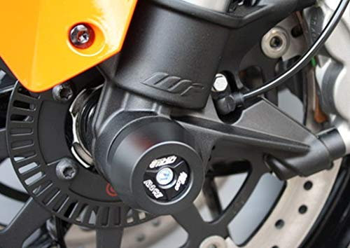 GSG-Moto Sturzpads Vorderrad passend für die KTM Super Duke 1290 / GT Inlay Schwarz