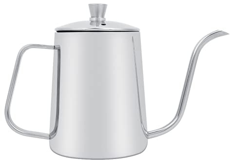 Kaffee Kettle 550ml Wasserkocher Schwanenhals Edelstahl Teekanne mit schlankem Schwanenhalsauslauf Handbrüh Kaffeekessel