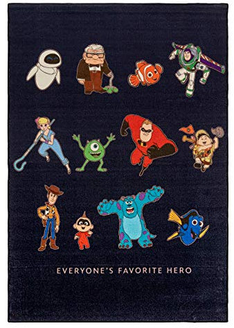 Gertmenian Disney Pixar Heroes Kinderteppich, 12,7 x 17,8 cm, Dunkelgrau