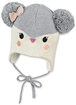 Sterntaler Baby - Mädchen strikket hue fugl M tze, Silber mel., 47 EU