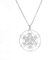 TEAMER Metatron Würfel Halskette Heilige Geometrie Anhänger Siegel des Erzengels Engel Halskette Edelstahl Schmuck (SILBER)