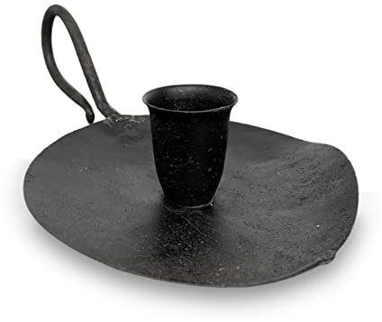 Thorness Antique style Iron Wee Willie Winkie Handheld Candle Holder | Chamberstick candle holder | wedding décor, dining room | studio prop bar decoration | gothic décor | Table centrepiece
