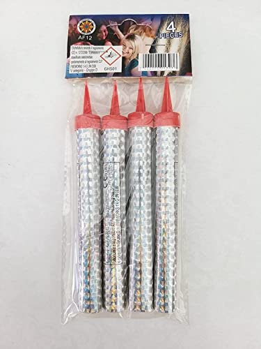8 Blister da 4 Pezzi Candele Candeline Magic Flambe Fontana Luminosa Party Torta 12Cm Durata 60 SECONDI categoria f1 (Uso Intero ED Esterno)