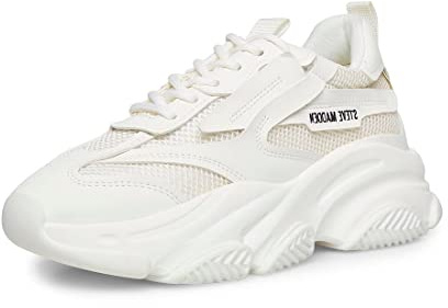 Steve Madden Possession Plateau-Sneaker für Damen, Weiss/opulenter Garten, 39-40 EU