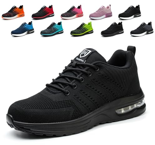Lightweight Safety Shoes Men Women Steel Toe Trainers Work Shoes Breathable Non Slip Industrial Work Boots