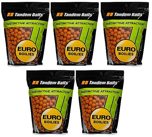 Tandem Baits Karpfen Futter Angelfutter Futterboilies Karpfenboilies Euro Boilies 5-er Set 22 mm 1 kg Erdmandel