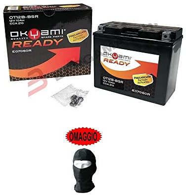 Kompatibel mit Ducati 996 S (H200AA) 996 2001-2001 Batterie OkYAMI GIA, gebrauchsfertig, OT12B-BSR Ladung, versiegelt in Fabrik 10 Ah, 12 Volt