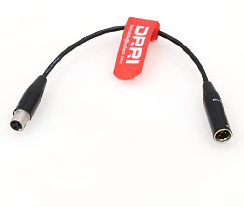 DRRI Câble adaptateur mini XLR 4 broches TA4M vers 3 broches TA3F pour micro AKG Bodypack Shure