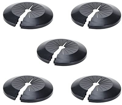Tsnamay Lot de 5 cache-tuyaux décoratifs en polypropylène pour tuyau d'eau de 20 à 40 mm Noir