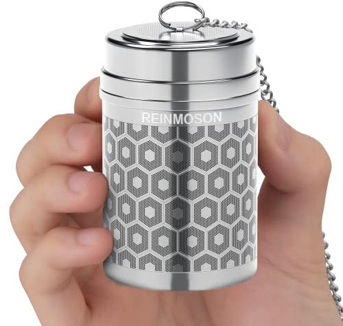Reinmoson 304 Stainless Steel Large Tea Strainer for Loose Tea, Extra Fine Mesh Tea Infuser 2” x 2.8” Tea Diffusers for Loose Tea Black Tea, Rooibos, etc