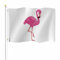 Yekiua Flamingo-Flagge, 90 x 150 cm, niedlich, pink, afrikanisch, exotischer Vogel, stehend, ein Bein, UV-geschützt, Banner, langlebig, für drinnen und draußen, mit Messingösen, lebendige Farben
