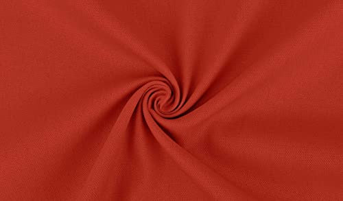 Canvas stabiler Stoff Meterware - reißfester Taschenstoff - schwerer Baumwollstoff - Baumwolle Uni - Trachtenstoff - Panama - 50 x 150 cm, Farbe: 015 rot