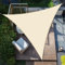 SUNNY GUARD Sonnensegel Wasserdicht 3x3x3m Dreieckig Sonnenschutz Wetterschutz Segel Baldachin UV Schutz für Balkon Terrasse Garten, Helles Khaki
