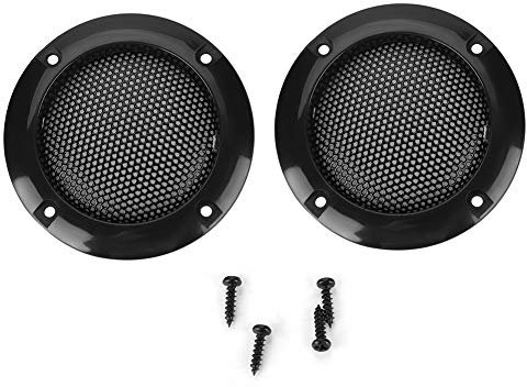 Speaker Trim Cover, 2 Zoll Auto Lautsprecher Stahl Mesh Ring Schutzhülle, mit Befestigungsschrauben, Kann für Lautsprecher, Kleine Lautsprecher und Auto Lautsprecher Verwendet Werden(Schwarz)