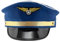 LEEMASING Erwachsene Marineblau Pilot Flugzeug Flieger Halloween Kostüm Kappe für Party Halloween Cosplay Zubehör (blau)