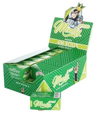 Monkey ROLLS Green 4 Meter Zigarettenpapier - VE = 24 Rollen