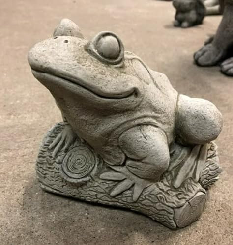 Concrete garden frog Stone frog figurine Frog garden statue Cement frog decor Concrete animal sculpture Pound decoration Backyard gift Crazy frog figure Concrete frog statue Garden frog sculpture