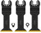 XXGO 3 Pcs Titanium Oscillating Multitool Saw Blades for Nails Metal Screws Wood Plastic Compatible with Bosch Chicago Dremel Genesis Harbor Freight Makita, Ridgid, Ryobi, Rockwell XG5203U