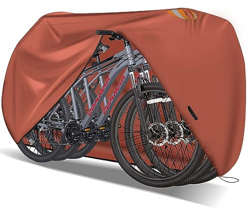 Comnova 3 Bikes Cover - Outdoor Stationary 3 Bikes Waterproof & Heavy Duty, 600D Bicycle Covers for eBike, Mountain, Road, Hybrid, Beach Cruiser Storage