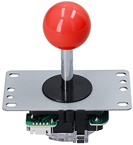 Zunate Kits de Joystick para Juegos de Piezas de Bricolaje, Codificador USB de Retardo Cero + Joystick de 8 Vías + 10 Botones Pulsadores para Proyectos de Bricolaje de (Rojo)