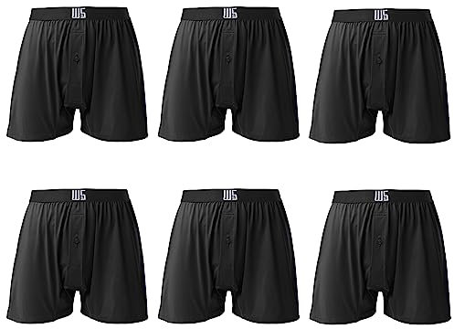 Warriors & Scholars Herren-Boxershorts, Boxershorts für Herren, 6 Stück, bedruckte Herren-Unterwäsche, Herren-Boxershorts, Pack Am80f, Medium