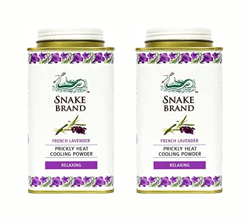 SNAKE BRAND Polvere per il corpo raffredda a caldo, 140 g (lavanda rilassante, confezione da 2)
