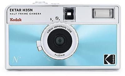 KODAK EKTAR H35N Appareil Photo Demi-Cadre 35 mm réutilisable, sans Mise au Point, Fonction Ampoule, Filtre étoile intégré, Objectif amélioré recouvert (Film et Batterie AAA Non Inclus)
