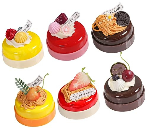 ABOOFAN 6 Pièces Faux Petits Gâteaux Petits Gâteaux Artificiels pour L'affichage Faux Gâteau Décor Réaliste Faux Aliments Artificiels Faux Desserts Pâtisseries Modèle pour La Décoration