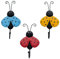 Sdjdhej Marienkäfer-Haken, dekorative Wandhaken, gemischte Farben, Haken zum Aufhängen von Schlüsseln, Hüten, Wandhaken, dekorative dekorative Haken (Ladybug), 3 Stück
