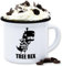 Emaille Tasse Blechtasse - Weihnachtstasse Weihnachten - Tree Rex - schwarz - 300 ml - Weiß Schwarz - weihnachtstassen christmas glühwein weihnachtsmotiv weihnachts weihnachtsmotiven