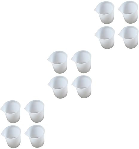 Zerodeko 12 Pcs Measuring Cups Cake Tools 100ml Measuring Jug Dog Food Measuring Cup Paint Tools Non Jewelry Glue Lab Measuring Cup Laboratory Measuring Measure White Transparent Cup Scale