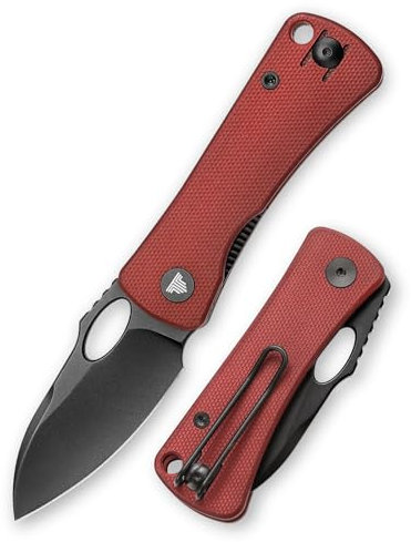 TRIVISA Taschenmesser -Zweihandmesser Klappmesser aus 5.2cm Sandivk 14C28N Stahl - Klein EDC Messer Outdoor Klappmesser - Mini Klappmesser Campingplätze,G10 Handgriff,Andromeda-03R