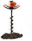 Tarière électrique à essence, moteur 2 temps, 52 cc, avec 3 forets (10,24 cm, 10,2 cm, 20,3 cm), pour poteaux de clôture, terre de jardin, arbre