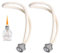 2 Stück Duftlampe Docht für Lampe Berger, Dochte für Öllampe, Universelle Katalytische Lampenwicke für Aromatherapie Diffusoren, Geeignet für Verschiedene Modelle (Silbriges Metall)