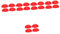 WOONEKY 20 Pcs Smoke Detector Dust Cover Smoke Shells Replacement Smog Detector Cover Smokes Alarm Protector Smog Alarm Cover Smoke Detector Cover Cap Smokes Alarm Dust Cover Plastic Red