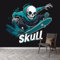 Art Fototapete Cooler Skateboard-Totenkopf Tapete 150 x 105 cm Vlies Tapeten Moderne Wandtapete Wohnzimmer Schlafzimmer Study Wohnzimmer Restaurant Cafe Dekoration