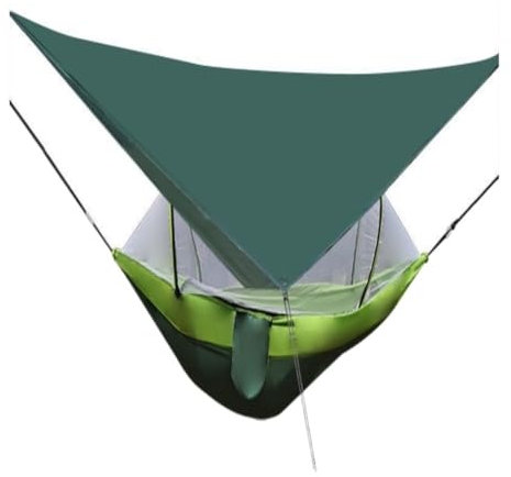 Hamac moustiquaire à ouverture rapide, léger, simple et double, hamac de camping extérieur avec design anti-retournement (vert)
